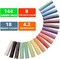 Sidewalk Chalk, 144 Pack 18 Colors Sidewalk Chalk Set For Kids Jumbo Chalk Bulk, Great for Kids Family, Paint on Sidewalk School Chalkboard Blackboard Street Playground
